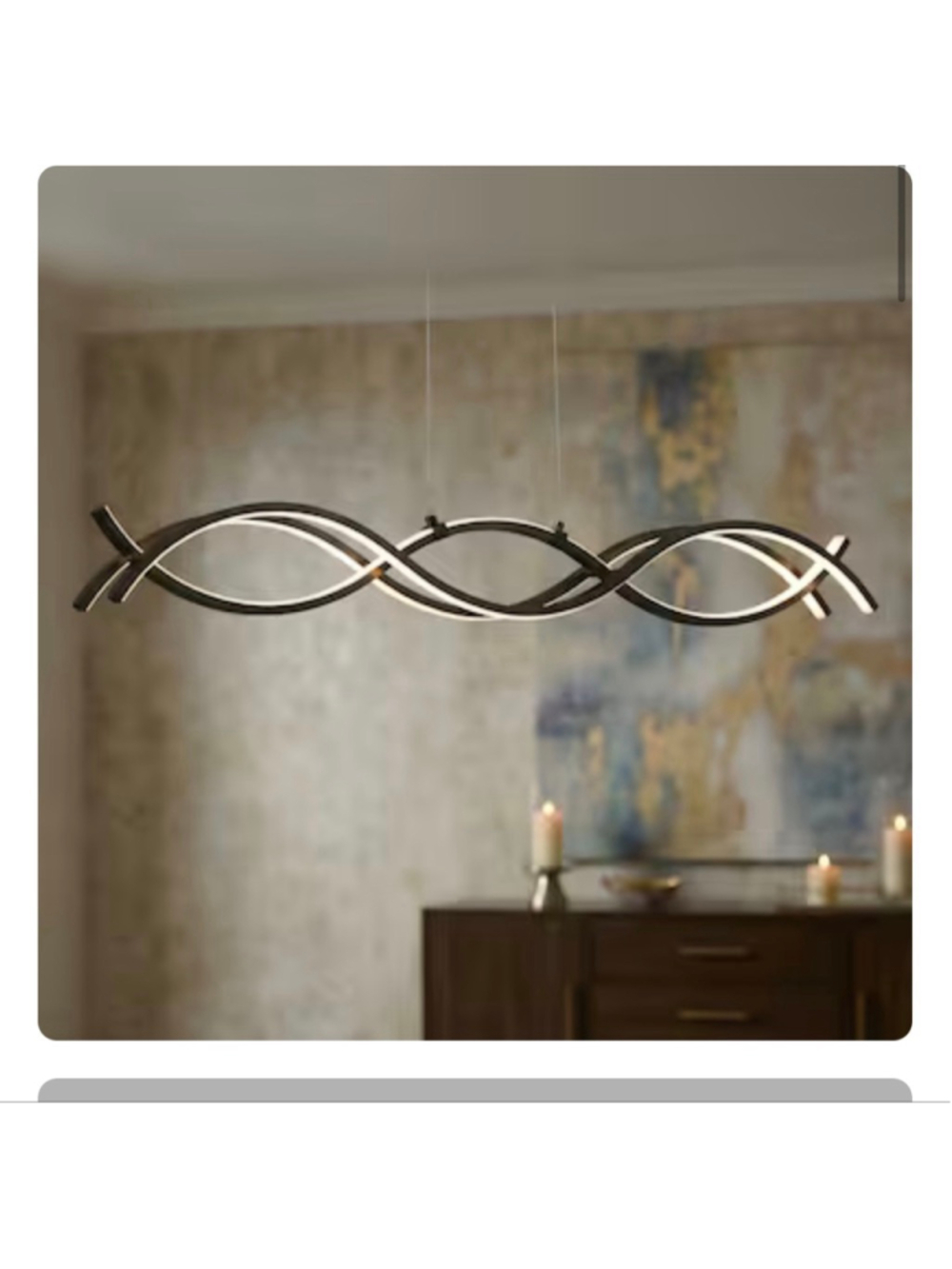 NEW Origin 21 Irvington 2 Light LED Frosted glass Acrylic Metal Chandelier $190